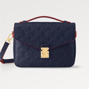 RARE Louis Vuitton handbag Pochette Metis blue and red
